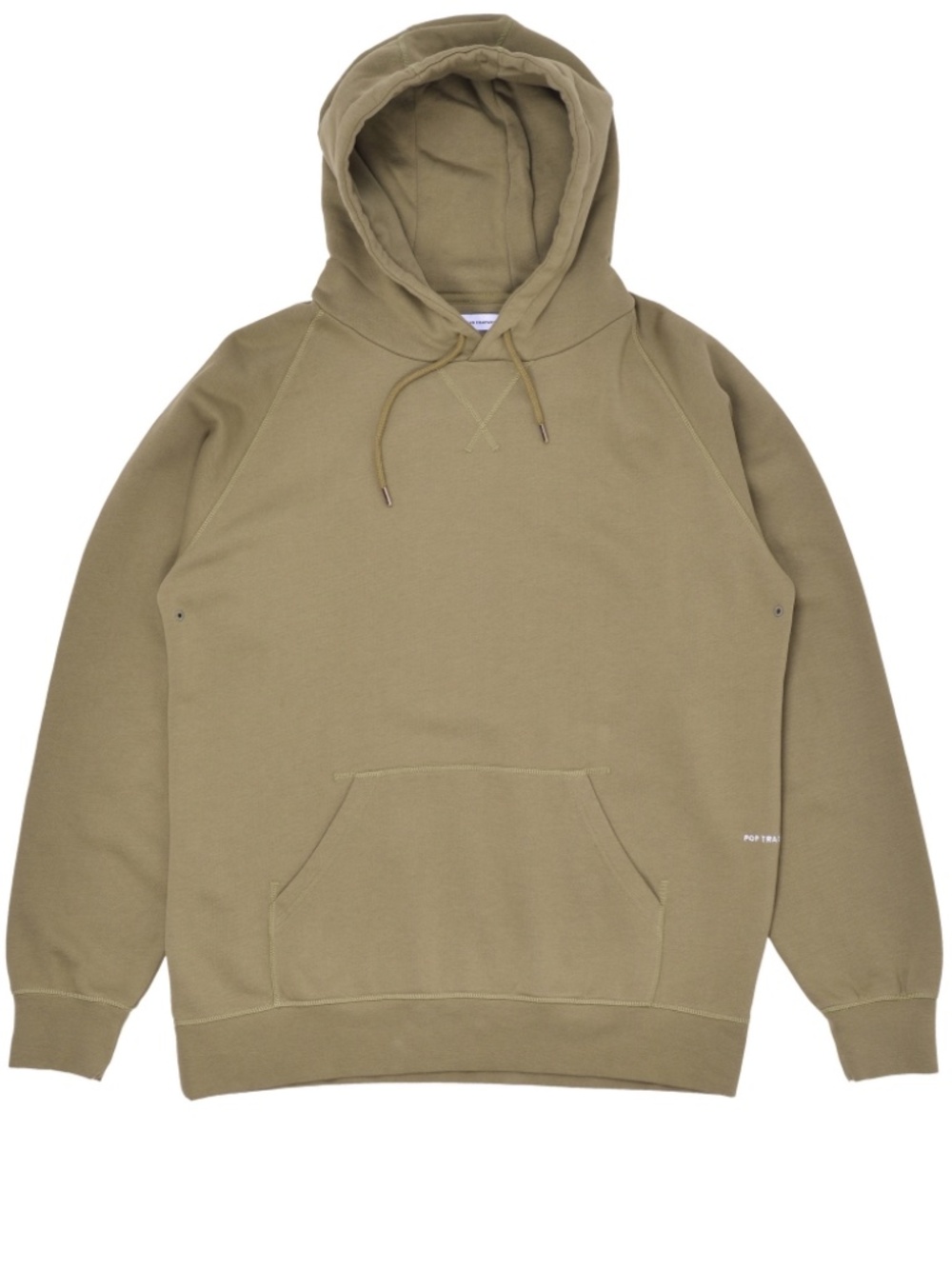 Pop Trading Company Logo Pullover Hooded Sweatshirt - Olivine